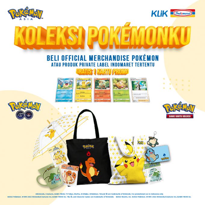 Beli Merchandise Pokemon di Klik Indomaret Dapat Hadiah Ini