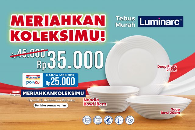 mangkok dan piring luminarc